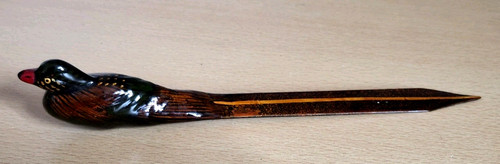 Vintage wooden pheasant - pheasant, bird