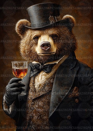 Victorian bear gentleman - victorian,