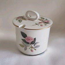WEDGWOOD HATHAWAY ROSE - Bone China -  Lidded Sugar Bowl/ Jam Pot.