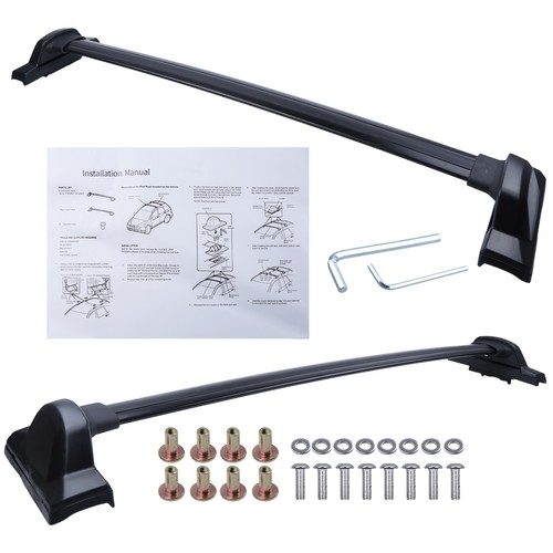 Black roof cross bars - roof, full
