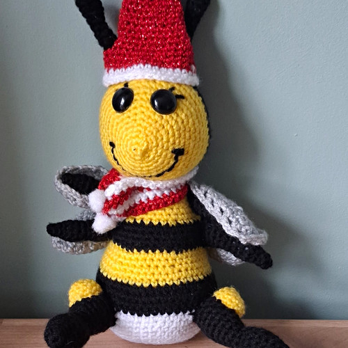 Handmade crochet bee soft toy - crochet,
