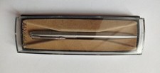 Vintage Parker Pen Silver Stainless Steel Click Top Ballpoint In Case