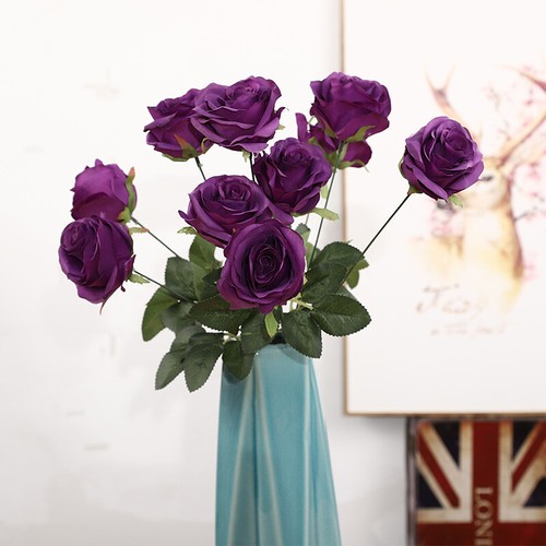 Heads silk rose artificial - 10,