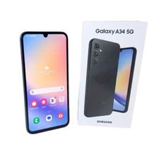 NEW Samsung Galaxy A34 Black 5G SM-A346B 128GB 6GB Smartphone Mobile Unlocked
