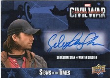 Captain America Civil War Auto Autograph SA-SV Sebastian Stan as Winter Soldier