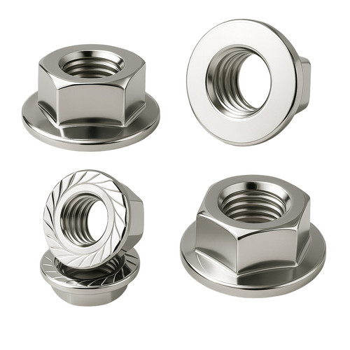 Hexagon flanged nuts - nuts, m5