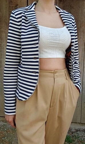 Navyboot striped blazer - navyboot, navy