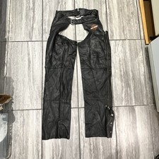 Men’s Black Harley Davidson leather chaps Large