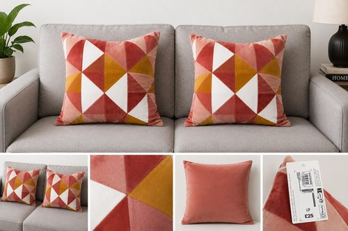 Pair geometric velvet - m&s,