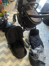 Icandy Peach 3 Jet Black Travel System Pushchair Pram