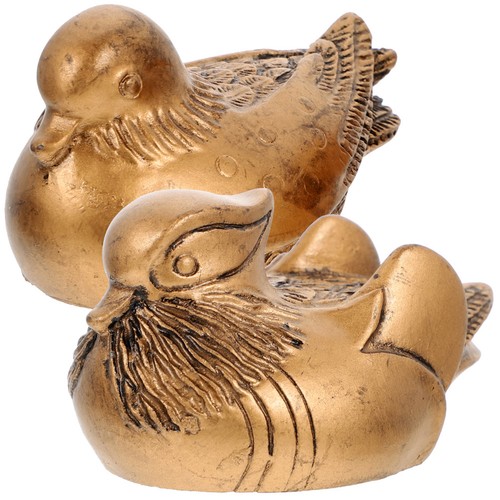 Pair resin mandarin ducks - pair,