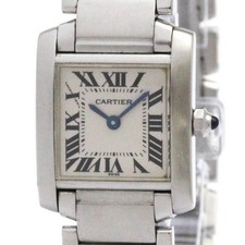 CARTIER Tank Francaise Steel Quartz Ladies Watch W51008Q3 Polished