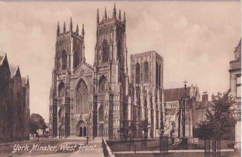 Postcard york minster west - postcard,