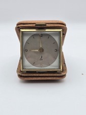 Vintage French Jaz Mechanical Travel Alarm Clock in Case - Tested & Working