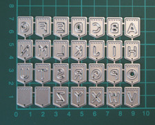 Alphabet Bunting Metal Die / A - Z  Capitals Banners Craft Cutting Die Cutter
