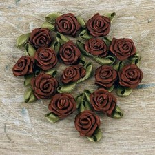 Rose Buds Satin Ribbon Flowers