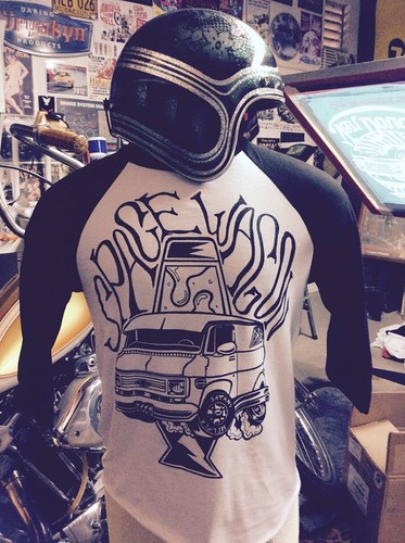Space wagon van shirt - space, 3/4