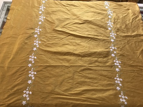 100 silk fabric mustard - silk,