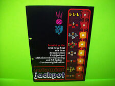 NSM ROTAMINT JACKPOT Original Slot Machine Foldout Promo Sales Flyer German Text