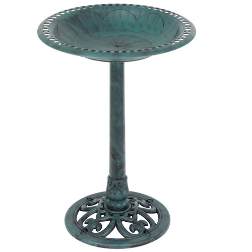 Antique pedestal bird bath - 28",