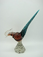 VINTAGE MURANO MULTICOLOURED GLASS COCKEREL or ROOSTER . ORIGINAL LABEL ATTACHED
