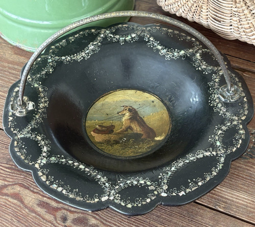 Antique papier mache calling - antique,