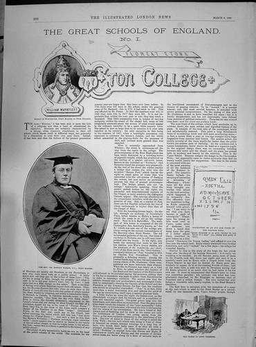 Old 1890 eton college school - old,