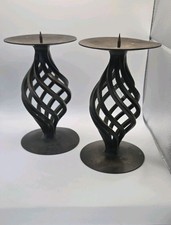 2 Metal  candle holders