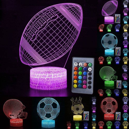 Led night light football - 3d,