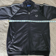 “ FRED PERRY”🔥90’s Vintage Classic Black Tracksuit Top Jacket Size 12 