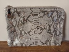 Biba Silver Snakeskin Leather