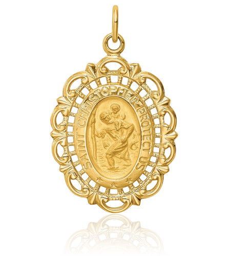 14k solid yellow gold large - 14k,