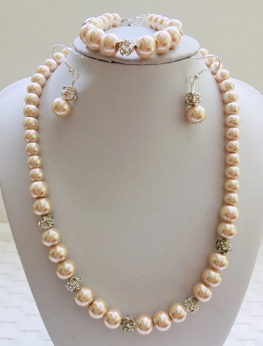 Bridal necklace bracelet - bridal,