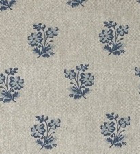 Moss Rose Floral Fabric Linen