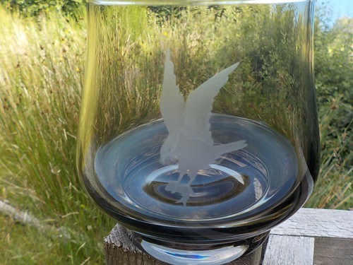 Vintage caithness glass etched - glass,