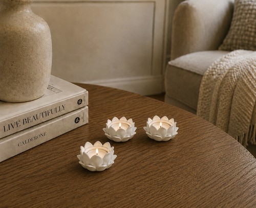 Lotus flower tealight candle - flower,