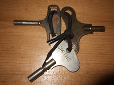 3 Vintage Antique Clock Keys