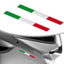 2x 3D Italy Italian Flag Logo