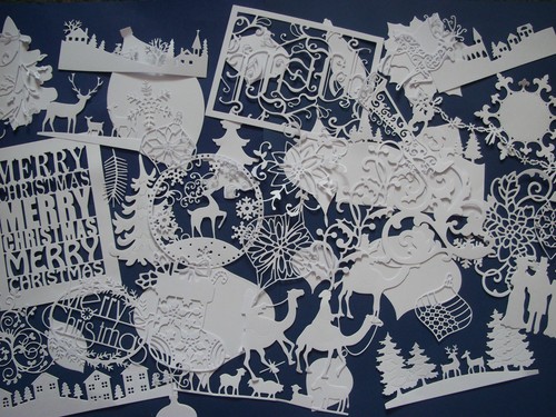 Christmas die cuts tattered - christmas,