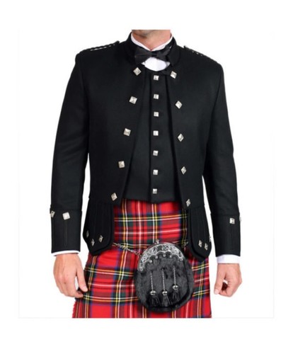 Men black scottish - men's, doublet