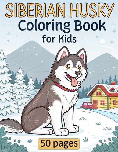 Siberian husky coloring book - coloring,