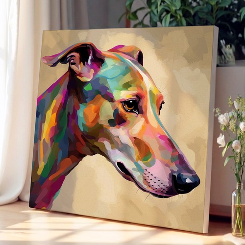 Greyhound dog abstract art - greyhound,