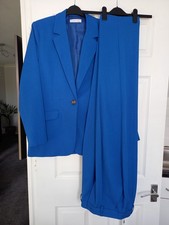 Womens Trousers Suit. Cobalt Blue. Primark.NEW size 10/12 S FREE p+p