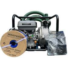 2" Water Pump Bundle 6.5hp Petrol Engine with Suction & Discharge Hose Set