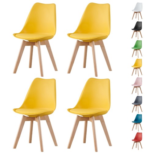 4pcs dining padded chairs - dining,