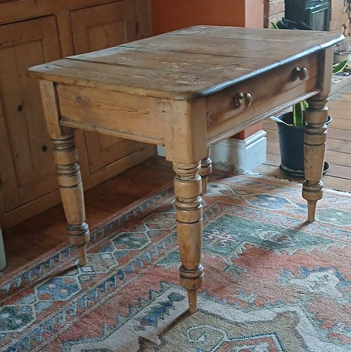Vintage pine side table brown - pine,