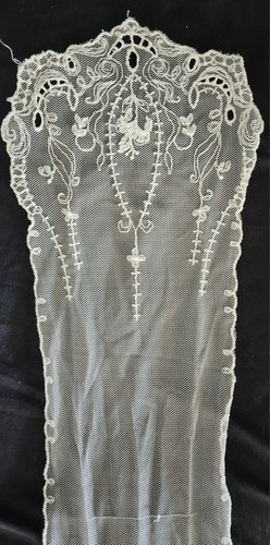 Vintage embroidered net - embroidered, lace