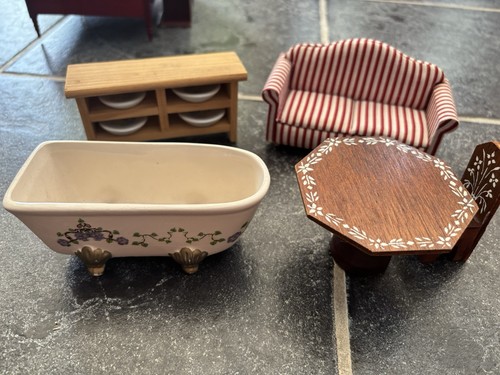 Vintage dollhouse furniture - vintage,