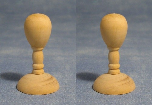 Two small wooden hat wig - two,