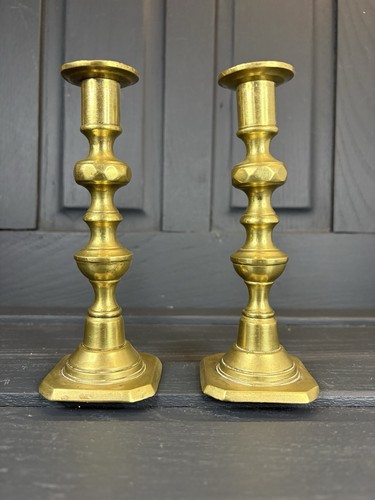 Pair vintage small brass - pair,
